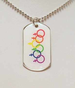 NEW- Exclusive Rainbow Female Dog Tag